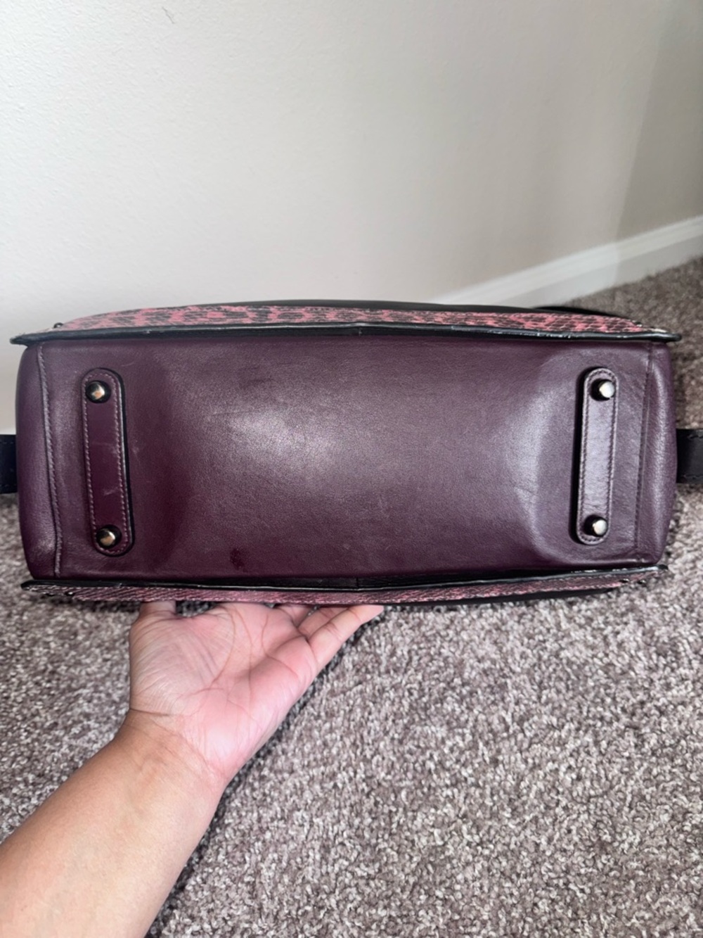 Coach 2019 Dreamer 36 ColorBlock Snakeskin Detail Satchel Shoulder Bag Crossbody - Picture 6 of 15